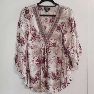 Fun floral batwing blouse